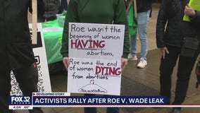 Pro-choice Chicago activists rally over Roe v. Wade leak