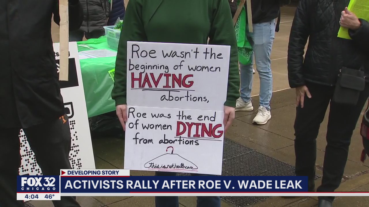 Pro-choice Chicago activists rally over Roe v. Wade leak