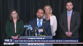 Candidate for Illinois governor Richard Irvin holds news conference in Aurora