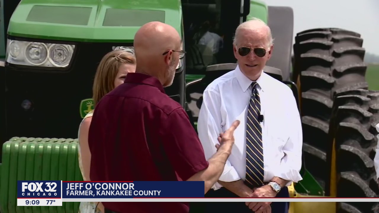 President Biden visits Kankakee farm to discuss Russia-Ukraine's impact on food supply