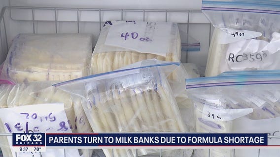 Parents turn to milk banks amid baby formula shortage