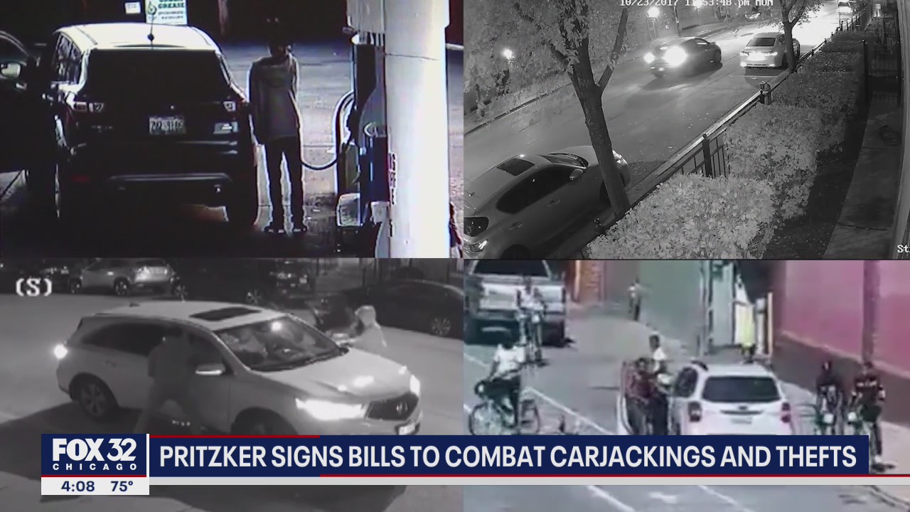 Pritzker signs bills to combat carjackings, thefts