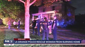 La Grange fire: Police rescue woman from burning home