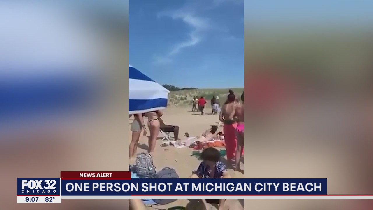Video captures shooting at Michigan City beach; 1 person critically wounded