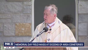 Worshippers gather at Chicago area cemeteries on Memorial Day