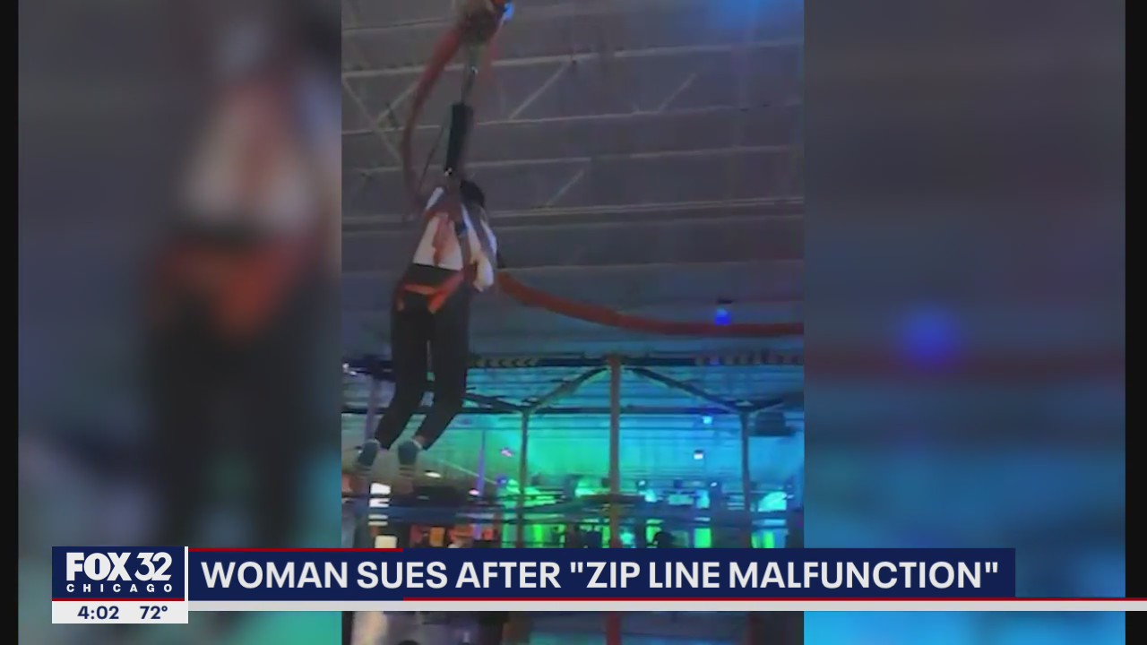 Chicago area woman sues, says 'zip line malfunction' nearly killed her