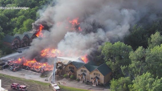 Investigation continues into massive fire at Grand Bear Resort