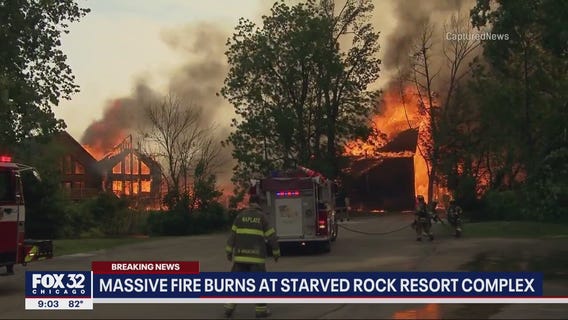 Grand Bear Resort fire: Massive flames erupt at Starved Rock resort complex