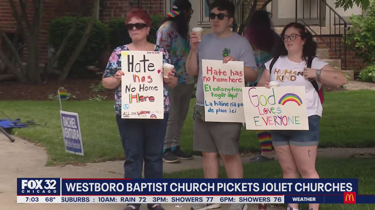 Westboro Baptist Church pickets Joliet churches