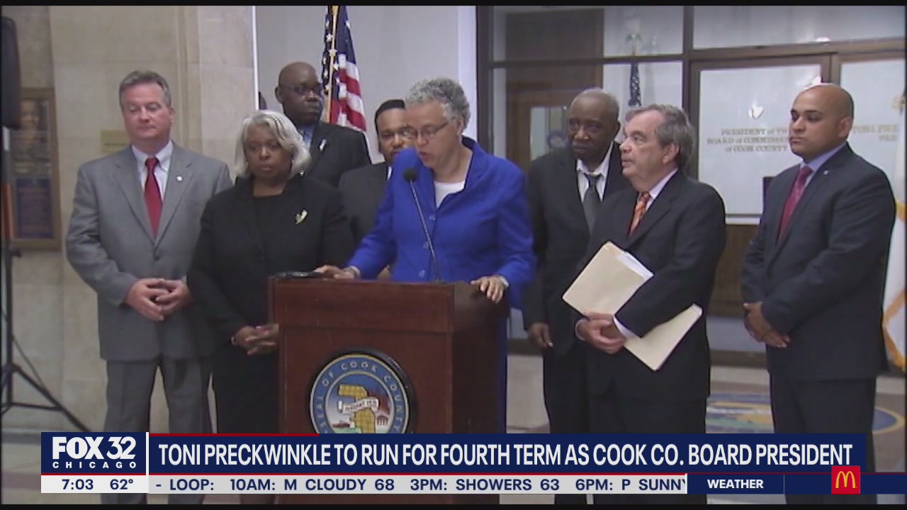 Toni Preckwinkle to run for fourth term as Cook County Board President