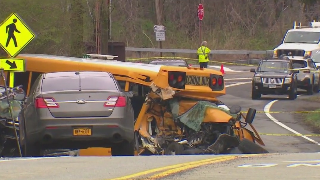 Westchester school bus crash injures 8