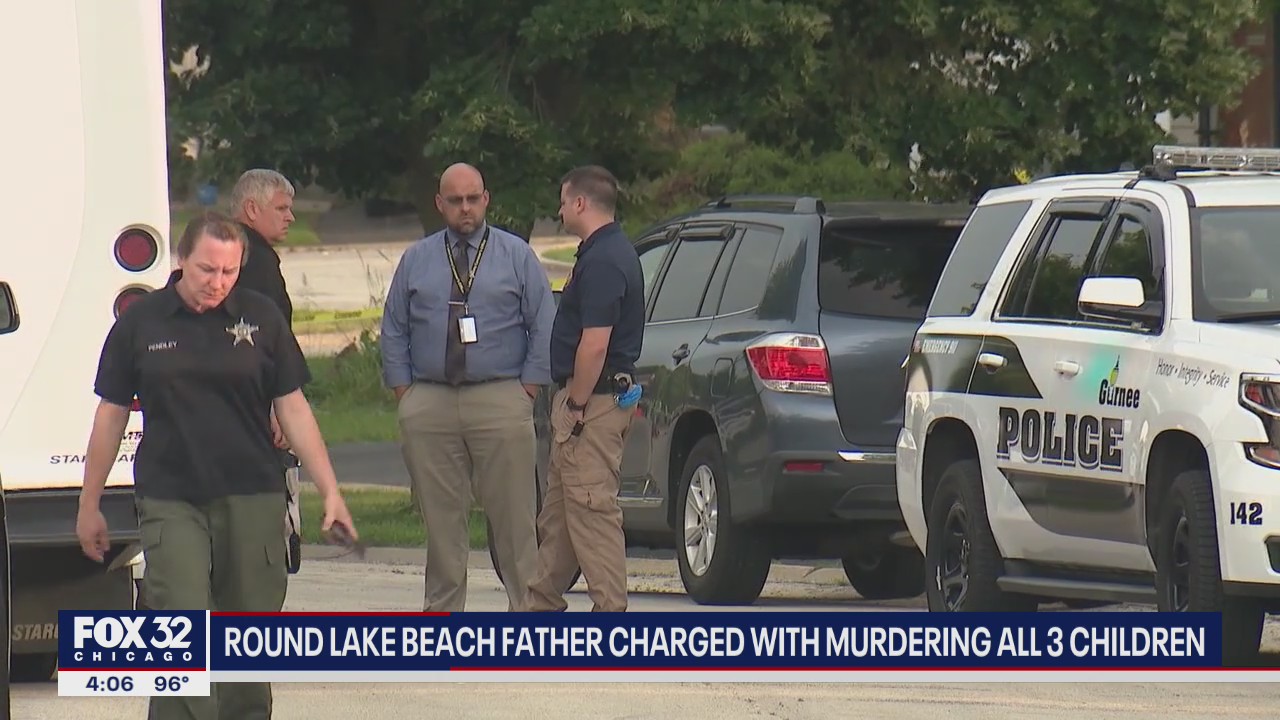 Round Lake Beach dad charged with drowning his 3 young children