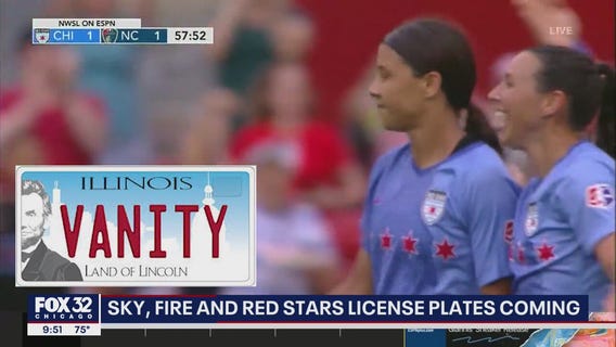Chicago Sky, Fire, Red Stars license plates coming