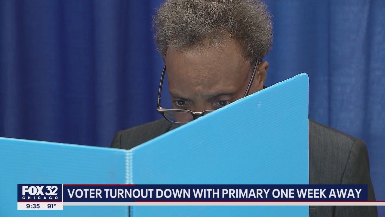 Chicago voter turnout low with primary one week away