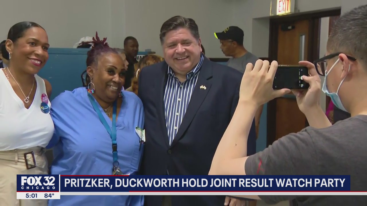 Pritzker, Duckworth to hold joint result watch party
