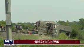 Amtrak train headed to Chicago strikes truck, derails; 3 killed