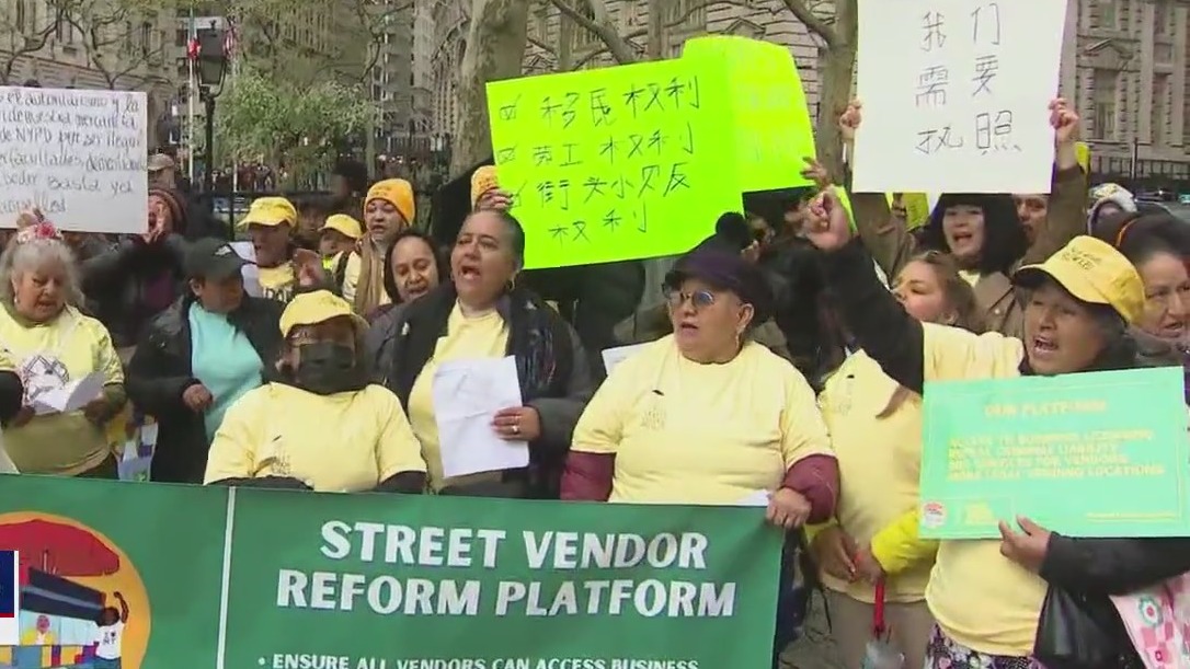 NYC Street vendors rally at City Hall