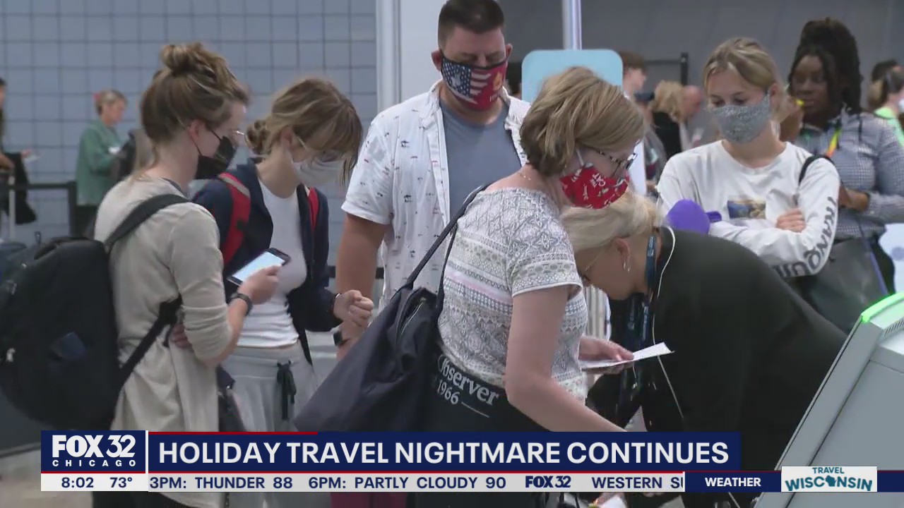 Nightmare continues for holiday weekend travelers with canceled flights and packed airports