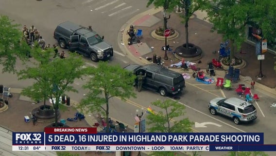 At least 5 dead, 16 hospitalized in mass shooting at Highland Park Fourth of July parade, shooter being sought