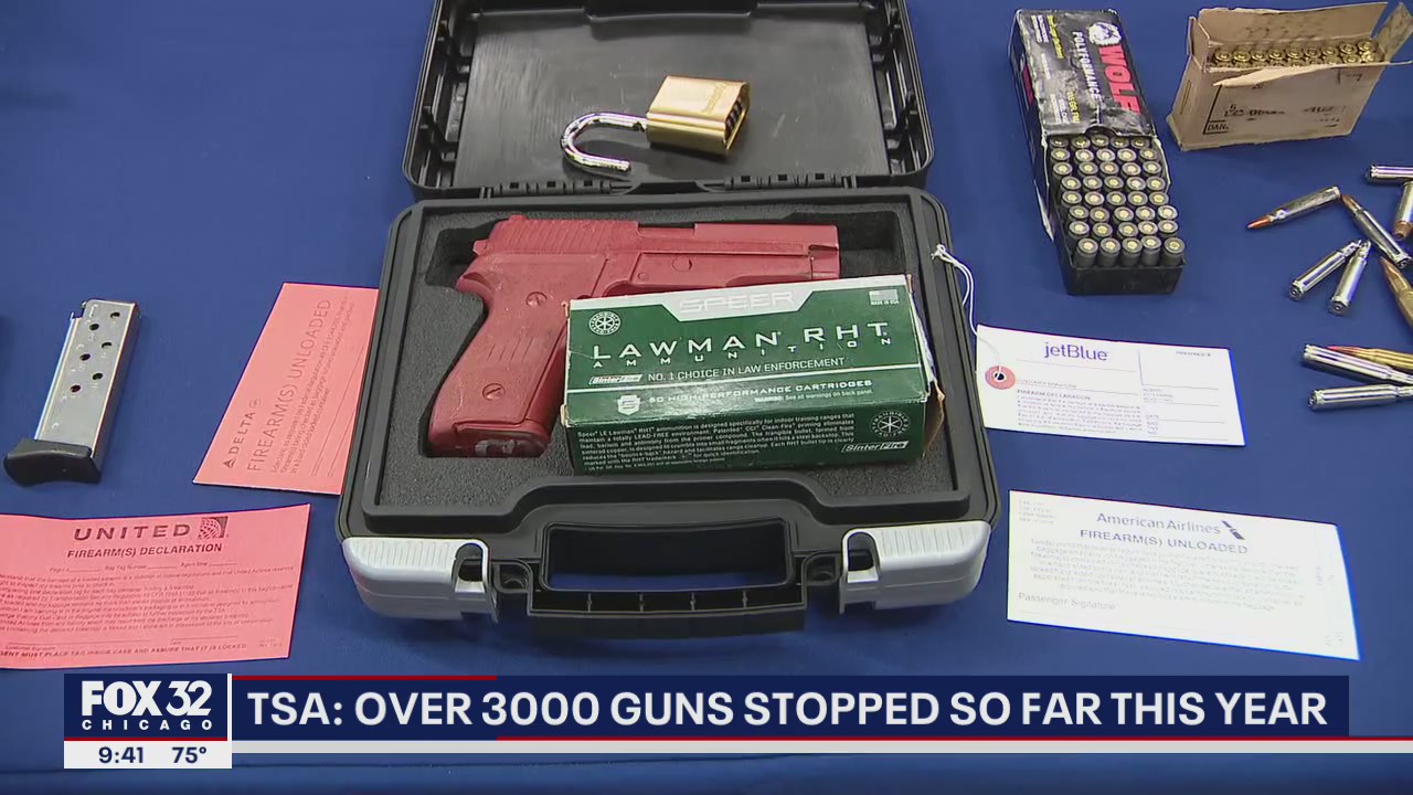 TSA: Over 3K guns stopped so far this year at airports