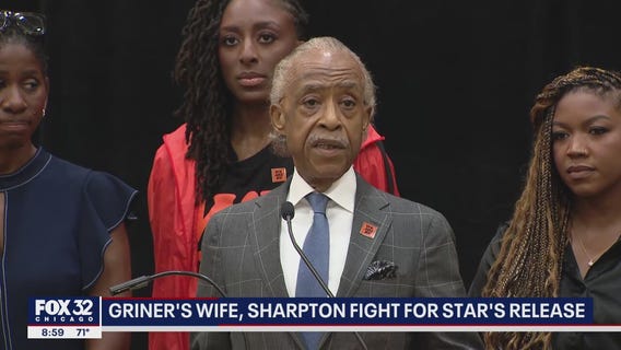 Griner's wife, Rev. Sharpton fight for WNBA star's release from Russian prison while in Chicago