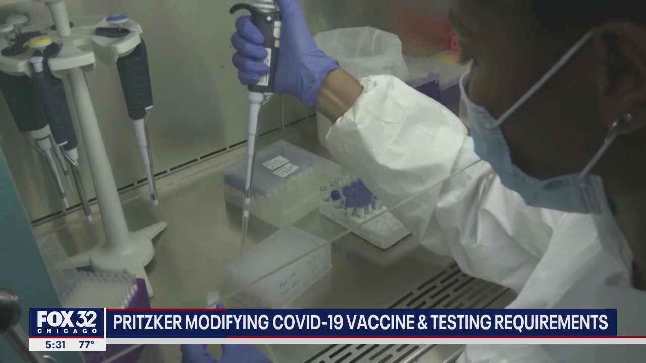 Pritzker modifies COVID vaccine, testing requirements