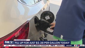 Downers Grove gas station offering gas for $2.38 per gallon Tuesday