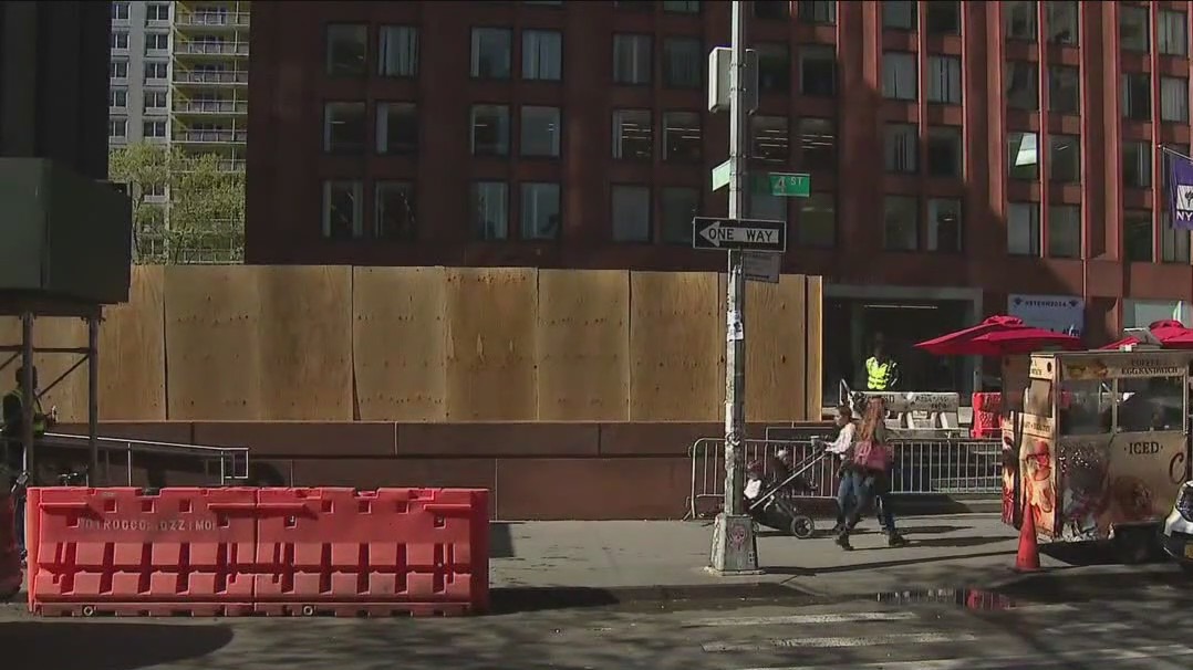 Barricades installed at NYU following protests