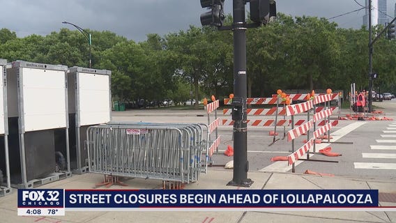 Street closures begin ahead of Lollapalooza