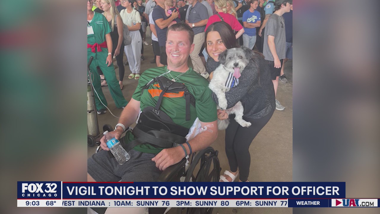 Vigil to be held Thursday night to show support for paralyzed Chicago police officer