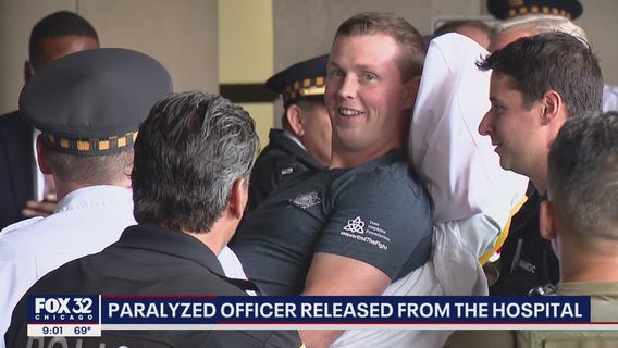 Paralyzed Chicago cop released from hospital