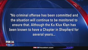 KKK recruitment card in Shepherd area