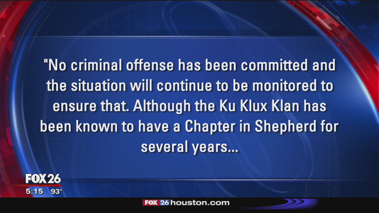 KKK recruitment card in Shepherd area