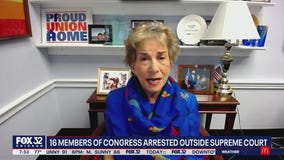 Rep. Jan Schakowsky talks about being arrested at abortions right protest