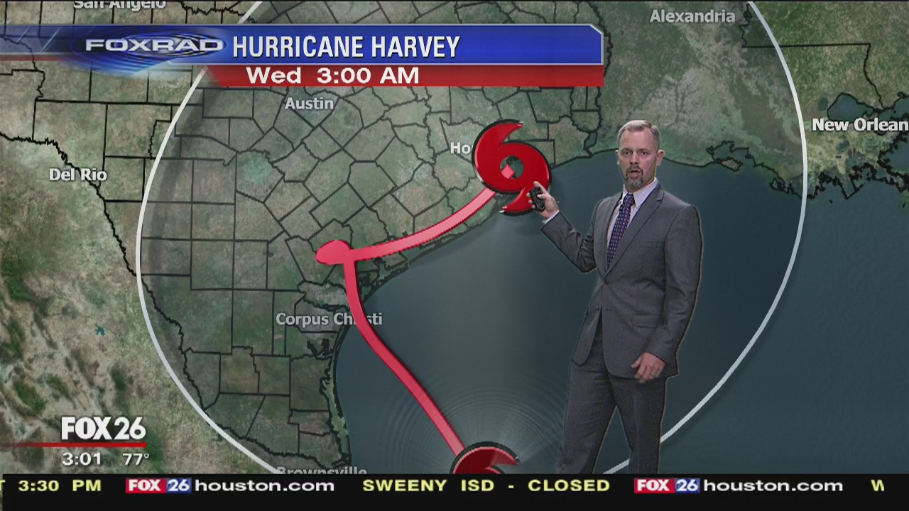 3:00 AM 8-25 Hurricane Harvey Update