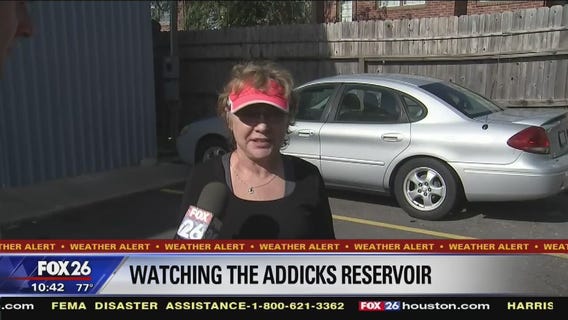 Watching the Addicks resevoir Wednesday morning August 30