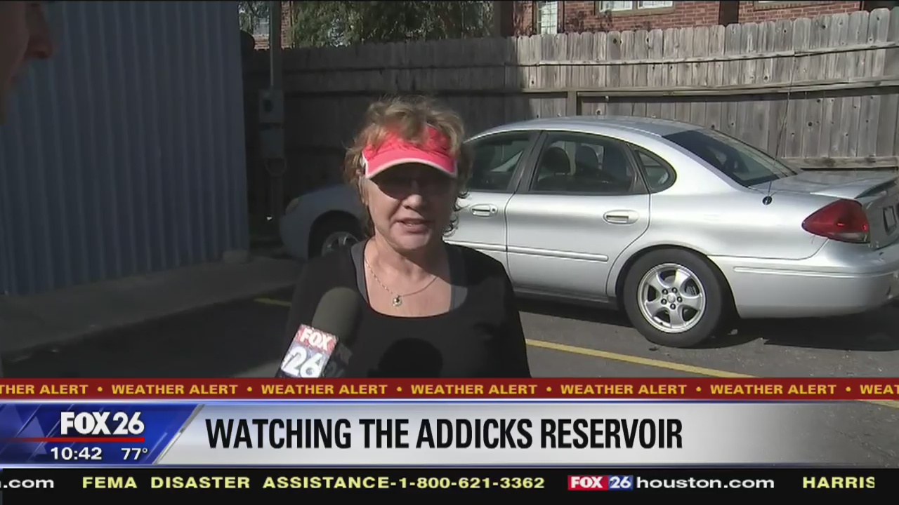 Watching the Addicks resevoir Wednesday morning August 30