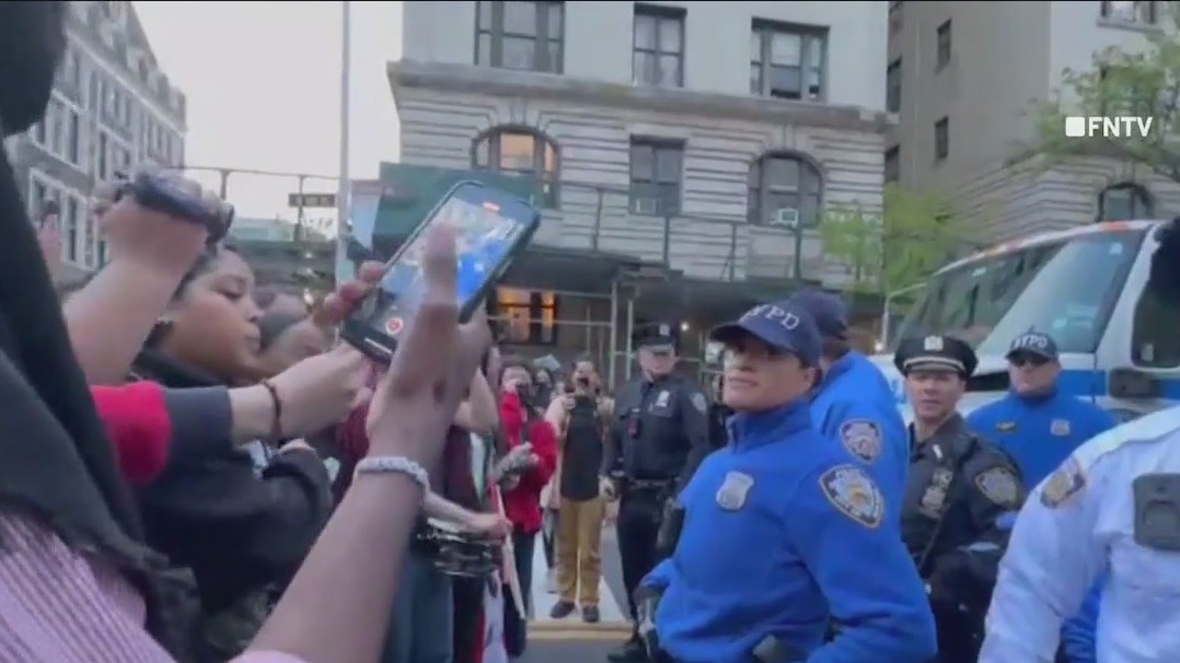 Protesters clash with police on CCNY campus