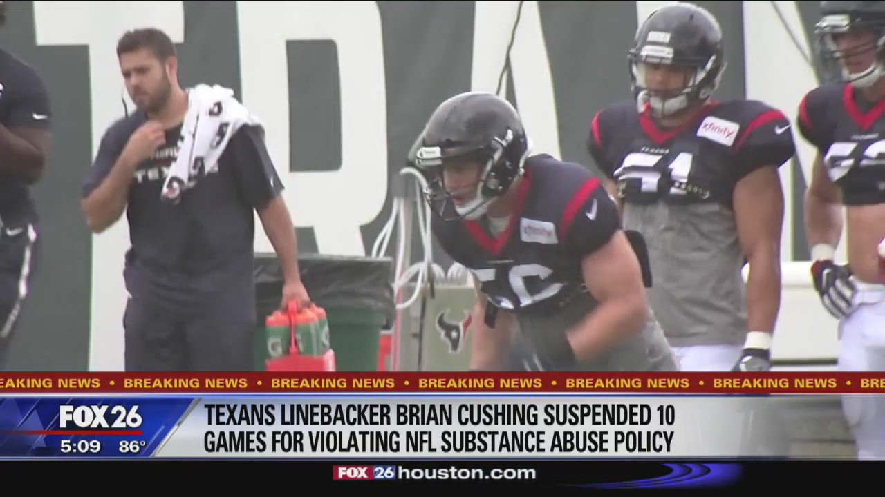 Brian Cushing suspended for ten games