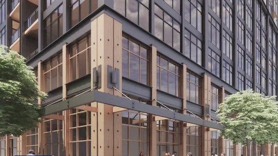 First timber-made building going up since Great Chicago Fire of 1871