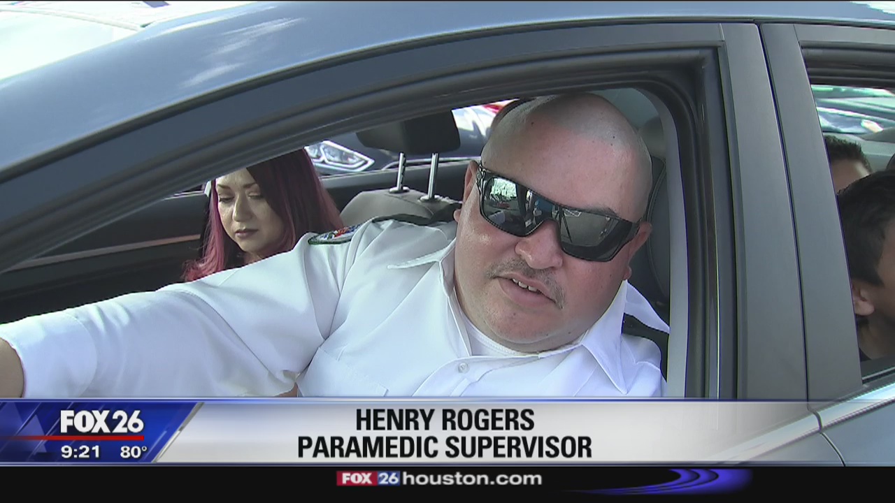 Paramedic given car after home lost during Harvey