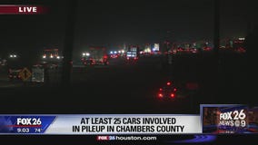 25-vehicle accident in Chambers County