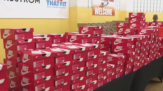 Chicago students receive free shoes to kick off the school year