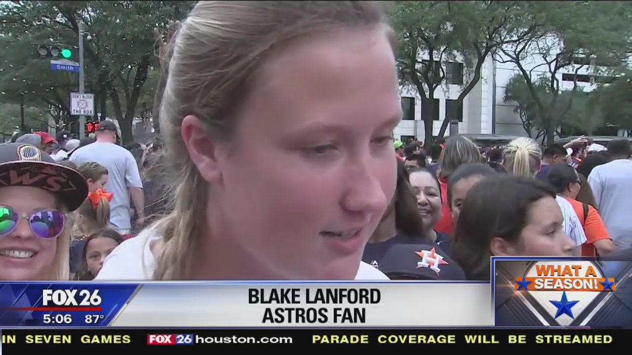 Supporters gather for Astros parade