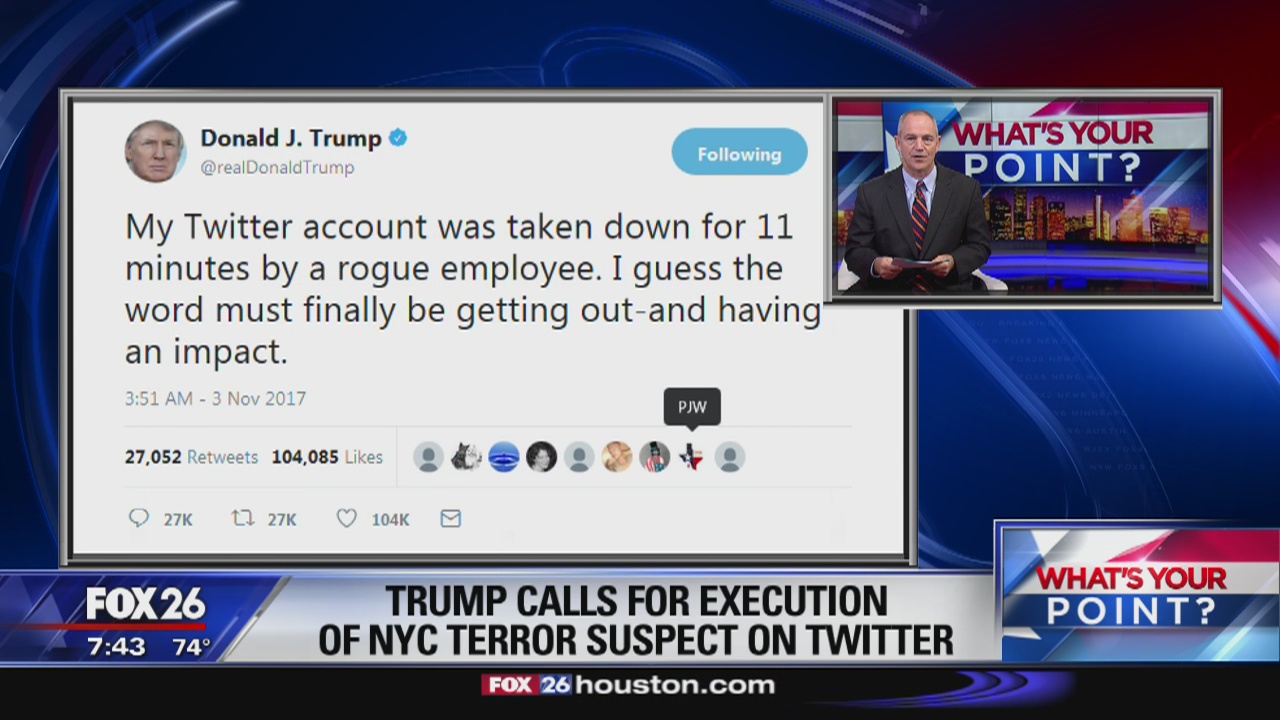 Trump's tweets - What's Your Point?   November 5, 2017