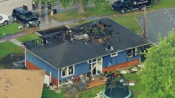 Oak Forest home burns amid barricade situation, SWAT on scene