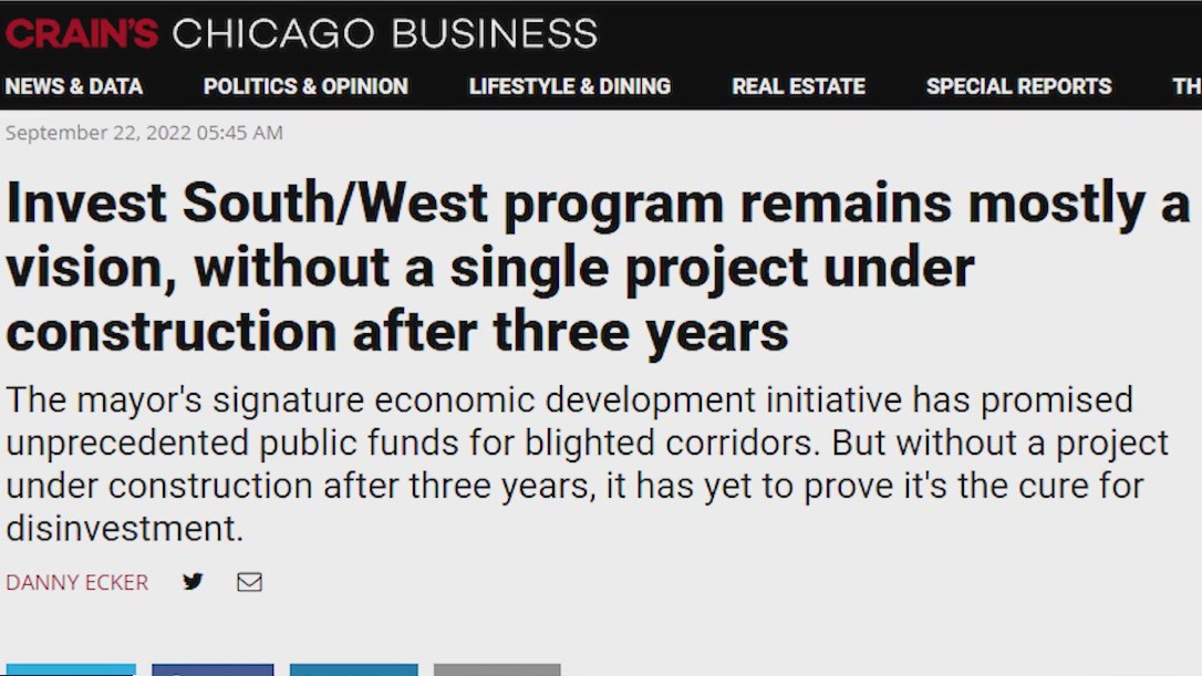 Lightfoot pushes back on claim that Invest South/West more talk than action