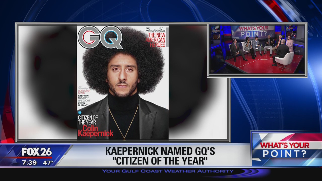 Kaepernick  GQ magazine Citizen of the year   What's Your Point?   November 19,2017