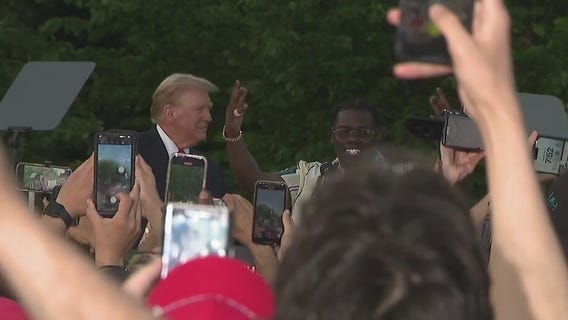 Rappers Sheff G, Sleepy Hallow at Bronx Trump rally