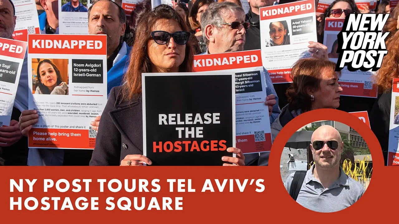 A visit to "Hostage Square" in Tel Aviv